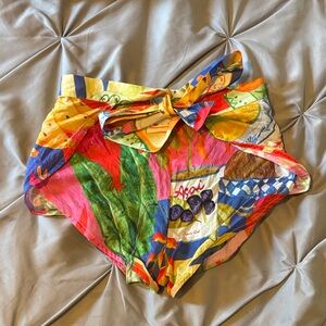 Farm Rio Summer Picnic wrap shorts